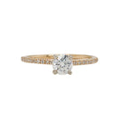 14KY Accented Solitaire Engagement Ring with Round Center Stone