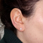 1/2CTW SallyK Diamond Stud Earrings on model